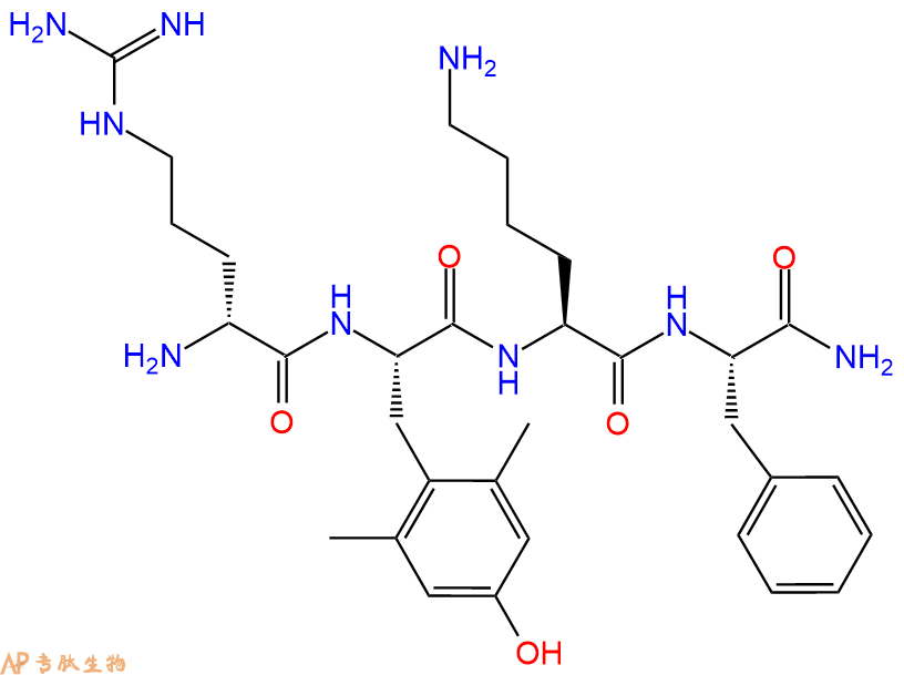 736992-21-5,线粒体靶向抗氧化剂SS-31：DArg-Dmt-Lys-Phe-NH2/依拉瑞肽/MTP-131,H2N-DArg-Dmt-Lys-Phe-NH2,H2N-DArg-Dmt-KF-NH2