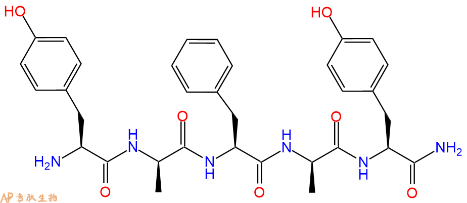 专肽生物产品五肽[DAla2, 4, Tyr5]-βCasomorphin(1-5), amide, bovin98815-38-4