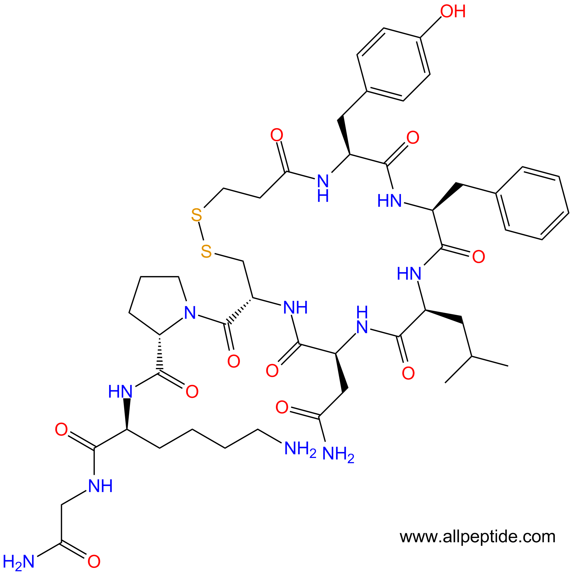 专肽生物产品d[Leu4,Lys8]-VP42061-33-6