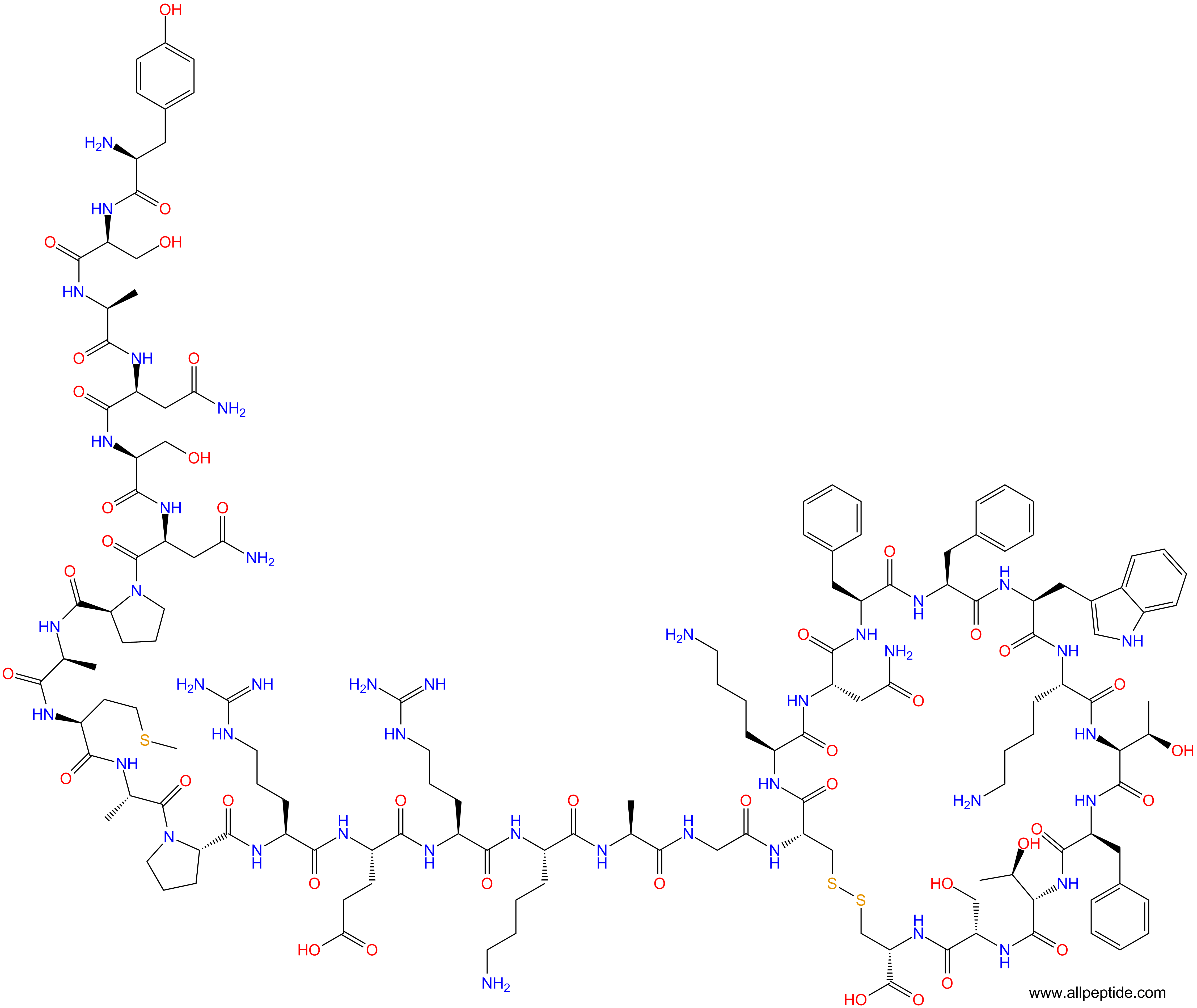 专肽生物产品生长激素抑制素[Tyr0]Somatostatin(1-28)86649-84-5