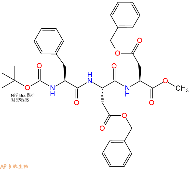 专肽生物产品三肽Boc-Phe-Asp(OBzl)-Asp(OBzl)--甲酯化1448070-38-9
