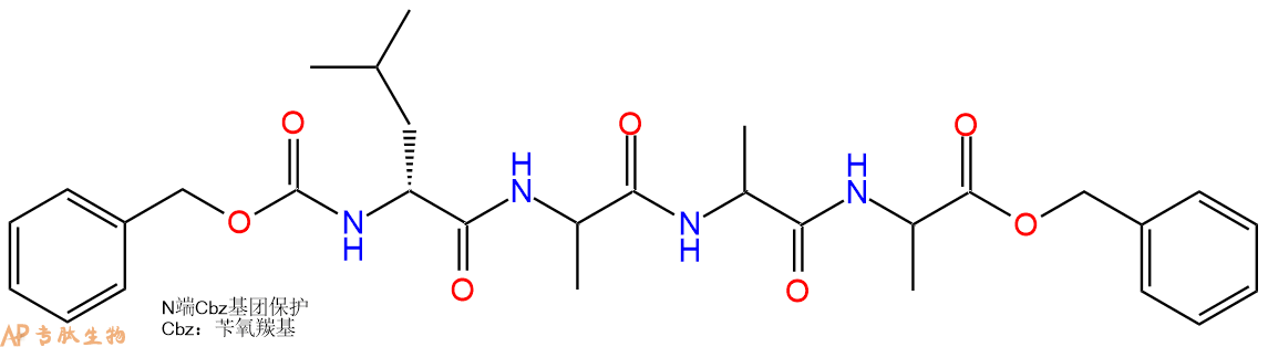专肽生物产品四肽Cbz-DLeu-Ala(DL)-Ala(DL)-Ala(DL)-苄酯化135112-53-7
