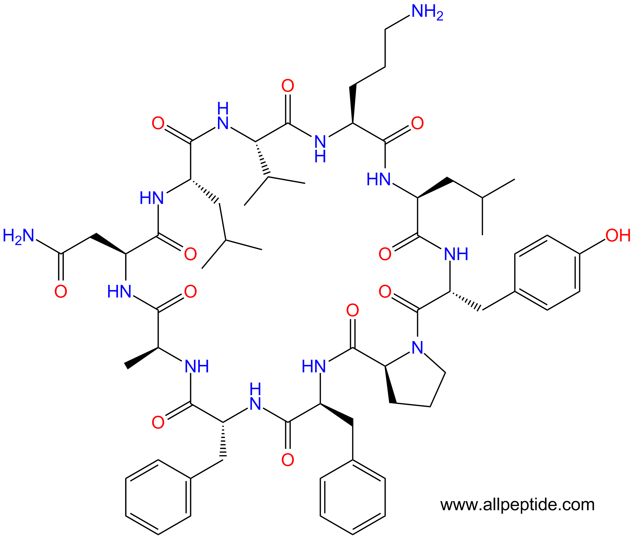 专肽生物产品cyclo(NLVOLdYPFdFA-)1217888-57-7