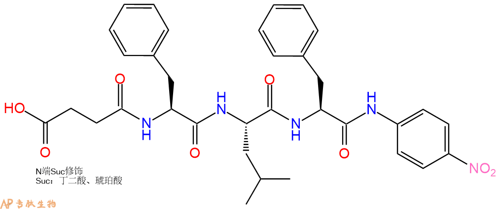 专肽生物产品三肽Suc-Phe-Leu-Phe-对硝基苯胺75651-69-3