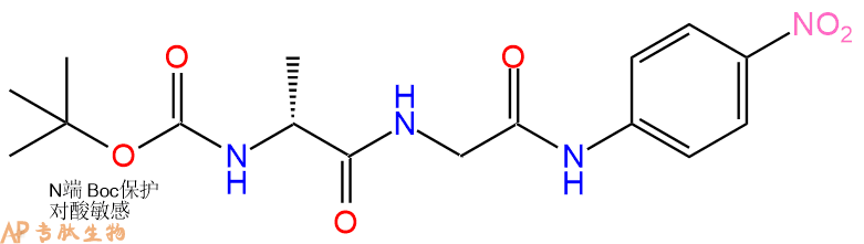 专肽生物产品二肽Boc-DAla-Gly-对硝基苯胺87543-90-6