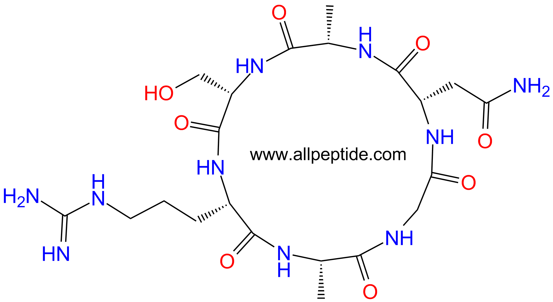 专肽生物产品环六肽c(Arg-A-G-N-A-Ser)1242417-22-6