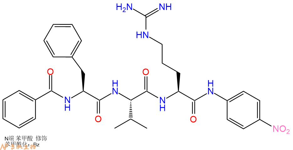 专肽生物产品标记肽Bz-FVR-对硝基苯胺.HCl54799-93-8