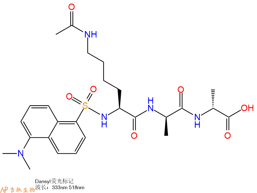 专肽生物产品三肽Dansyl-Lys(Ac)-DAla-DAla111290-37-0