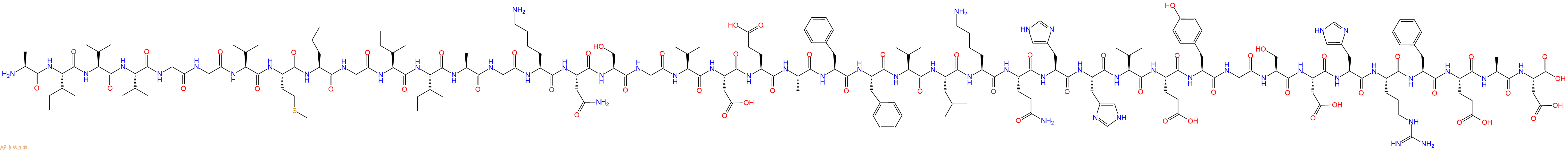 专肽生物产品淀粉肽β-Amyloid(42-1)、Aβ42-1317366-82-8
