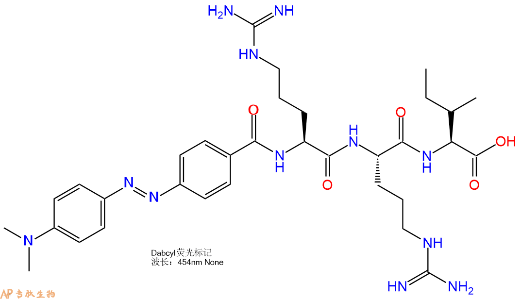 专肽生物产品DABCYL修饰肽：DABCYL-RRI-OH; DABCYL-Arg-Arg-Ile-OH1010104-66-1