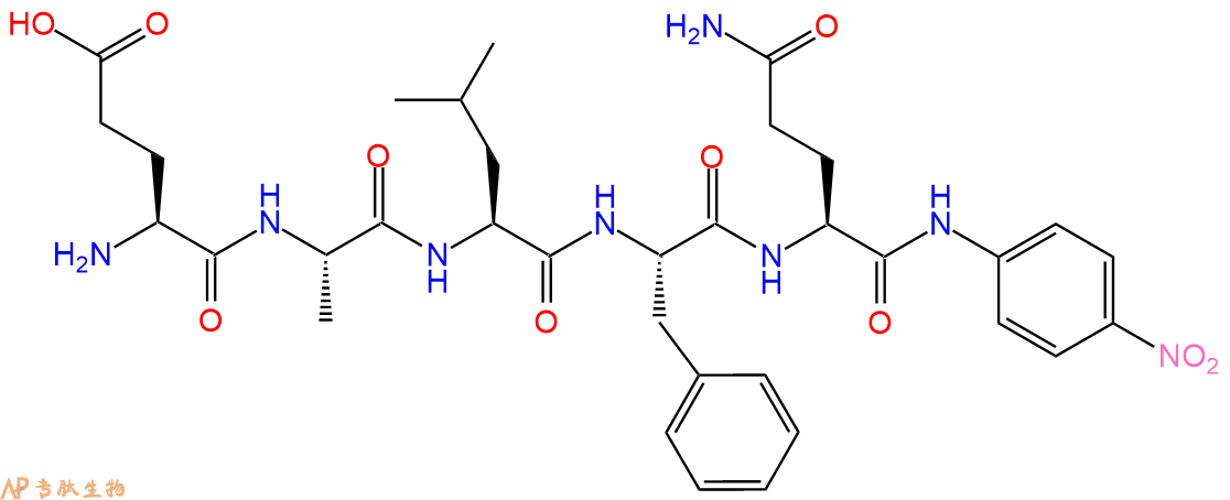 专肽生物产品五肽Glu-Ala-Leu-Phe-Gln-对硝基苯胺198551-00-7