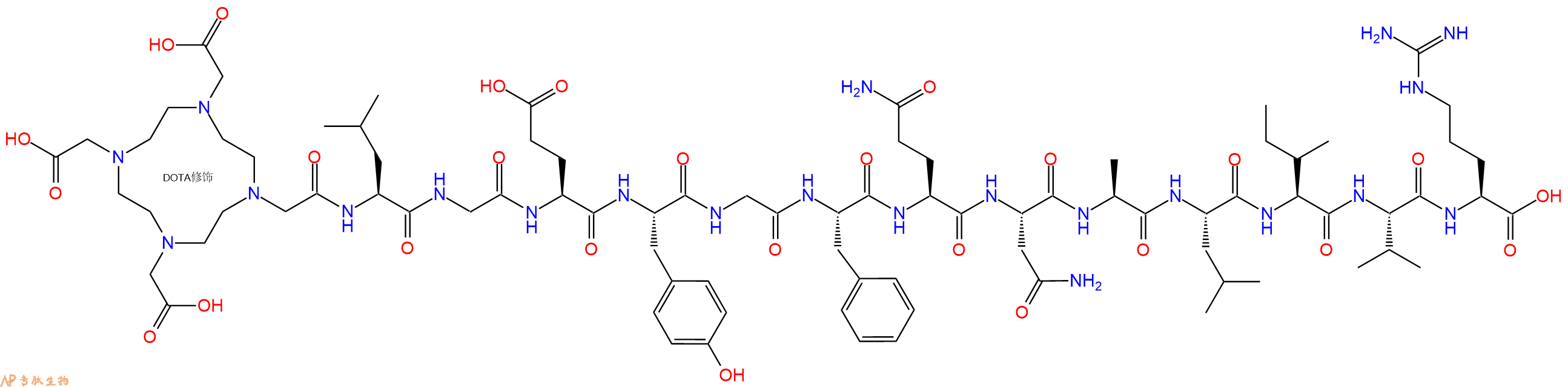 专肽生物产品十三肽DOTA-LGEYGFQNALIVR1262403-92-8