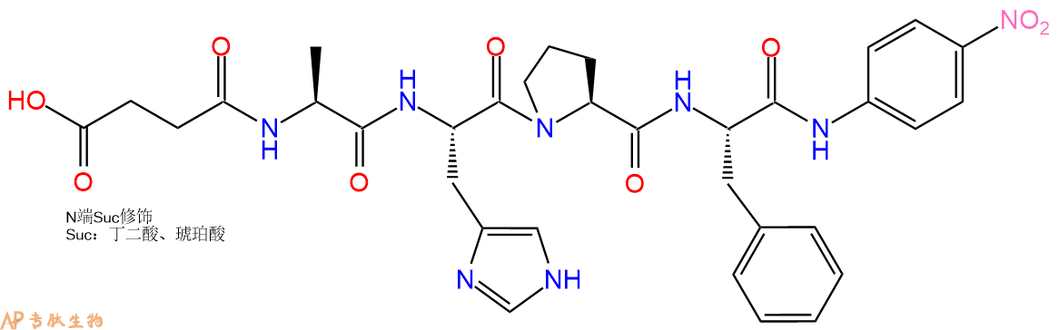 专肽生物产品肽基脯氨酰异构酶底物：Suc-AHPF-对硝基苯胺128802-75-5