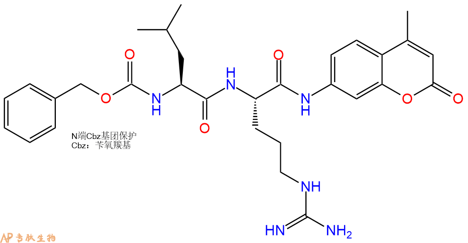 专肽生物产品二肽标记肽Z-LR-7-氨基-4-甲基香豆素156192-32-4