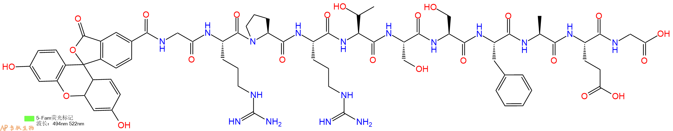 专肽生物产品荧光标记肽5-FAM-Crosstide