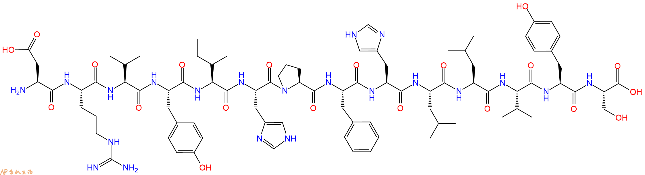 专肽生物产品血管紧缩素Angiotensinogen(1-14), porcine20845-02-7/64315-16-8
