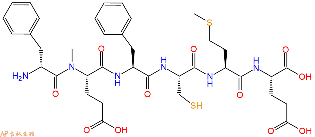 专肽生物产品六肽DPhe-(NMe)Glu-Phe-CME1144521-68-5