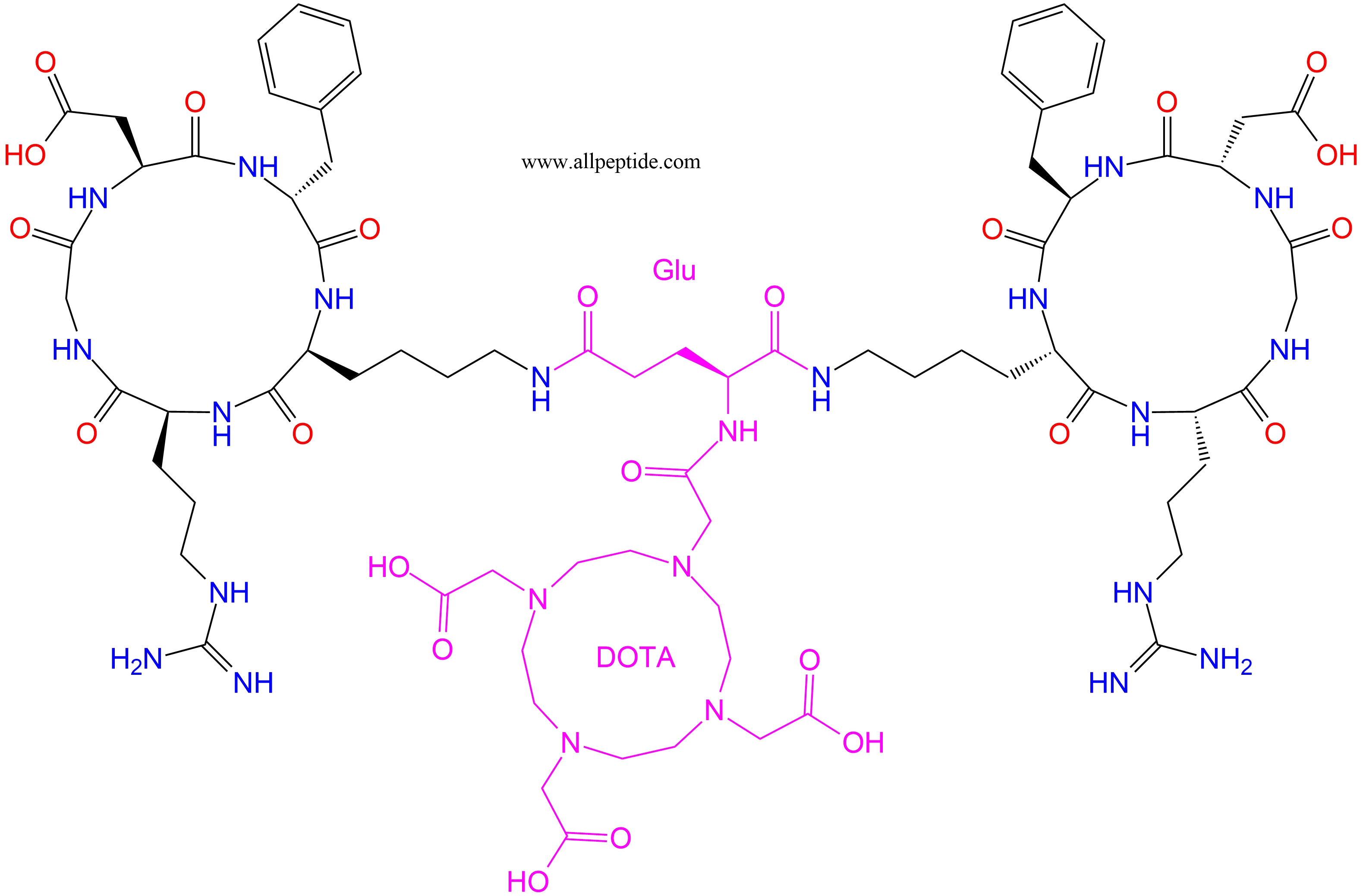 多肽生物产品DOTA-E[c(RGDfK)2]