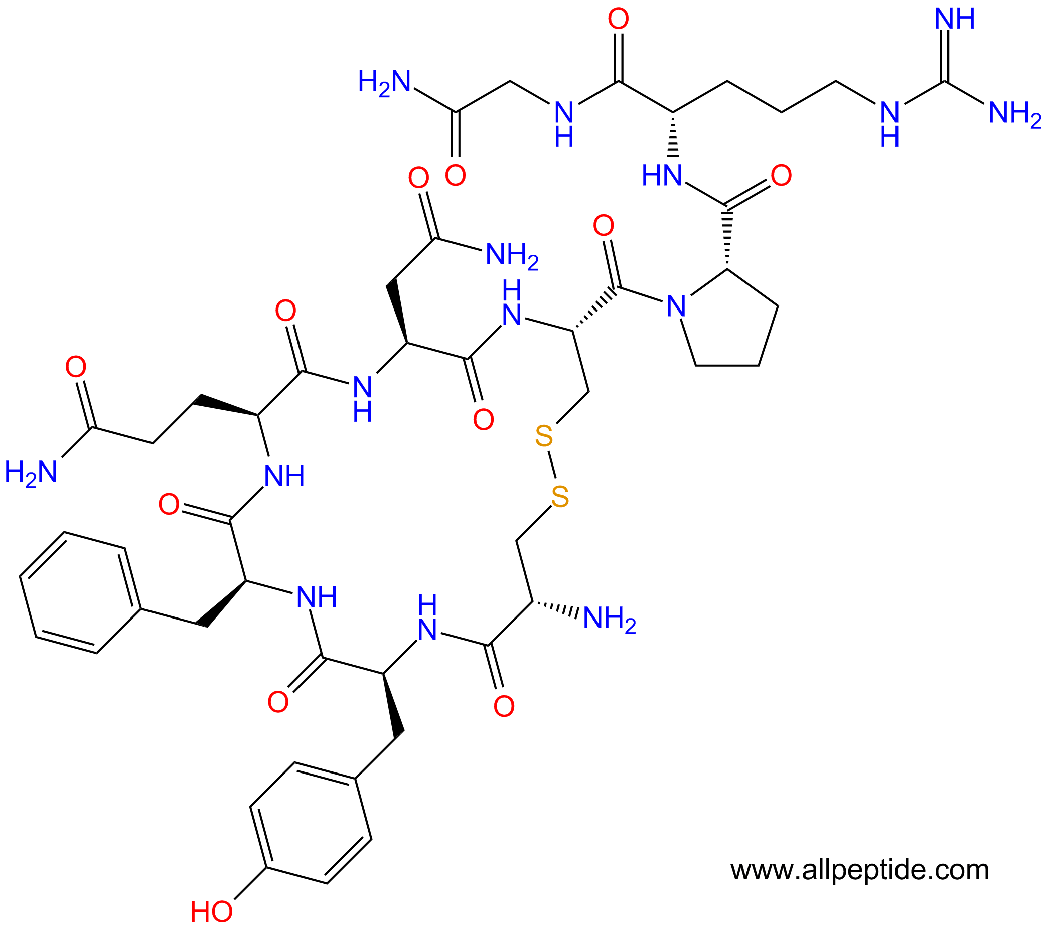 专肽生物产品抗利尿激素：精氨加压素、[Arg8] Vasopressin /AVP113-79-1