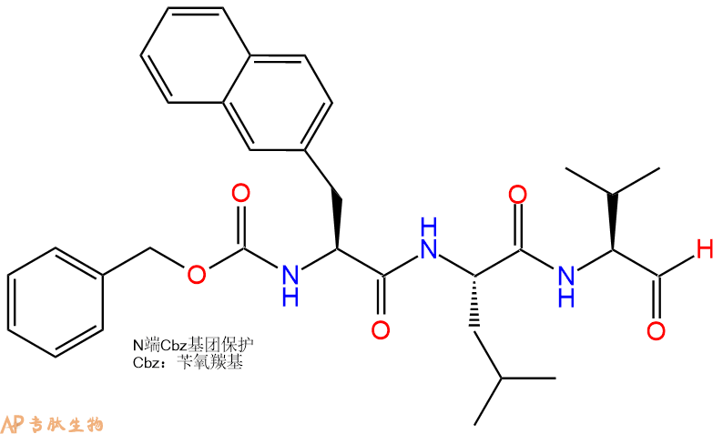 专肽生物产品Z-{3-(1-萘基)-L-丙氨酸}-Leu-Val-醛基化170589-73-8