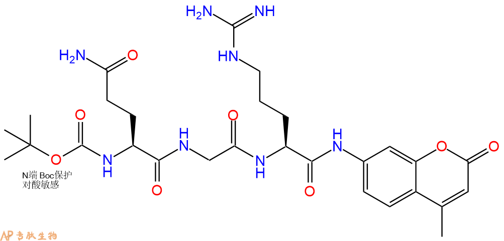 专肽生物产品标记肽Boc-GGR-7-氨基-4-甲基香豆素133448-21-2