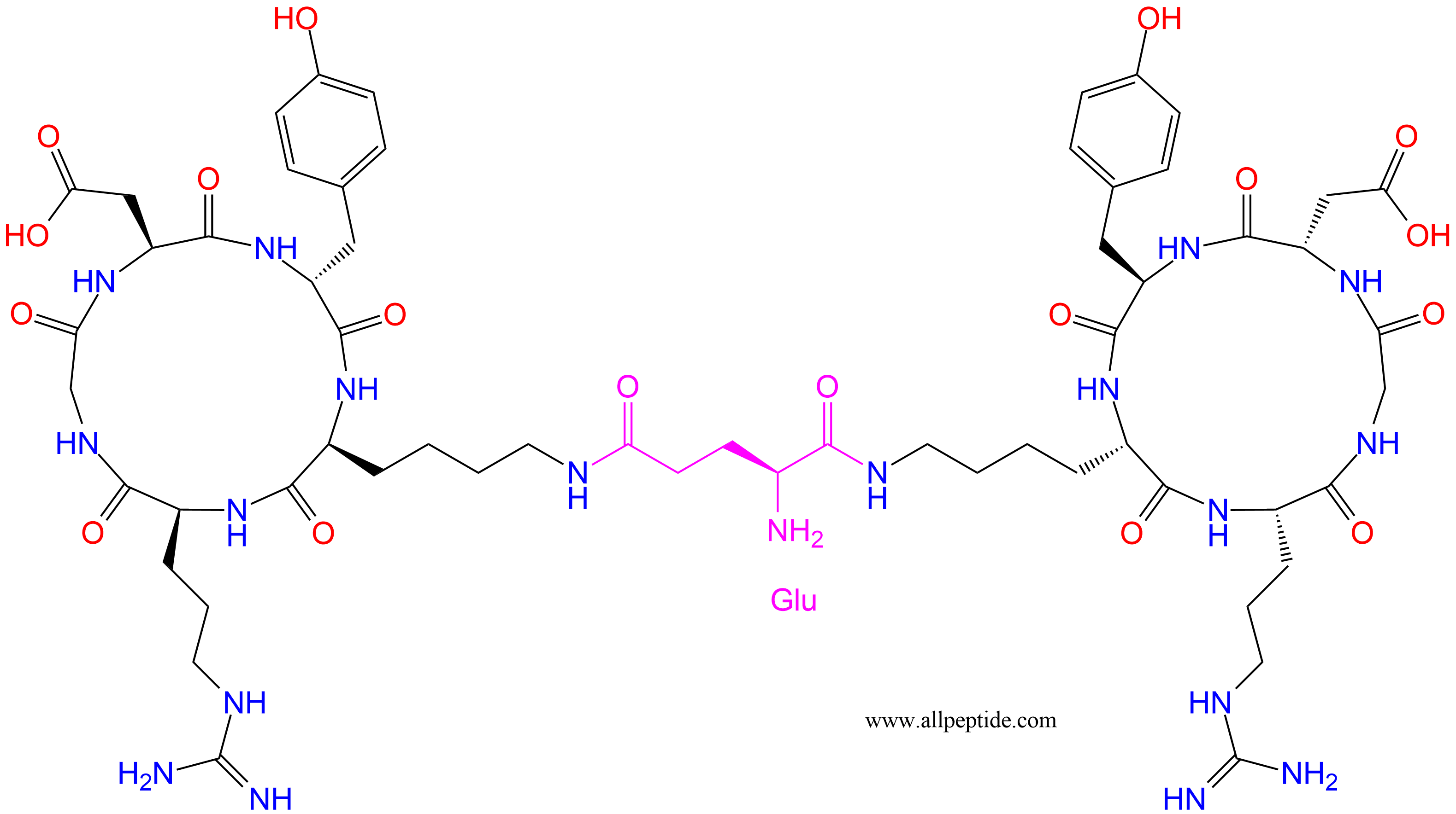 专肽生物产品c(RGD)环肽：E[c(RGDyK)]2
