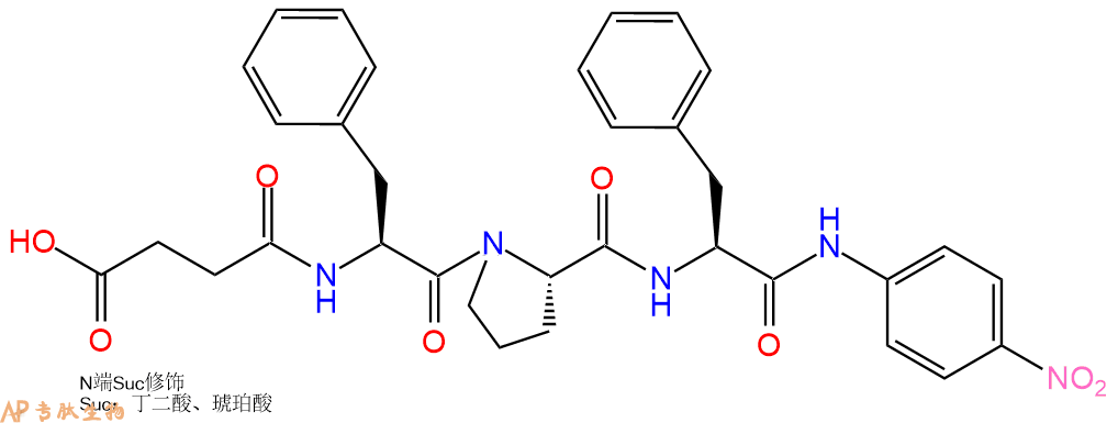 专肽生物产品三肽Suc-Phe-Pro-Phe-对硝基苯胺75651-68-2