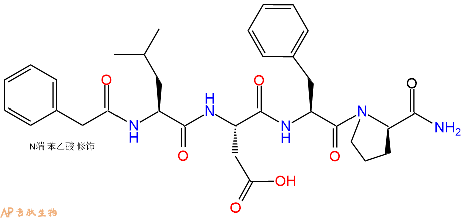 专肽生物产品四肽Phenylac-Leu-Asp-Phe-D-Pro-NH2209601-16-1