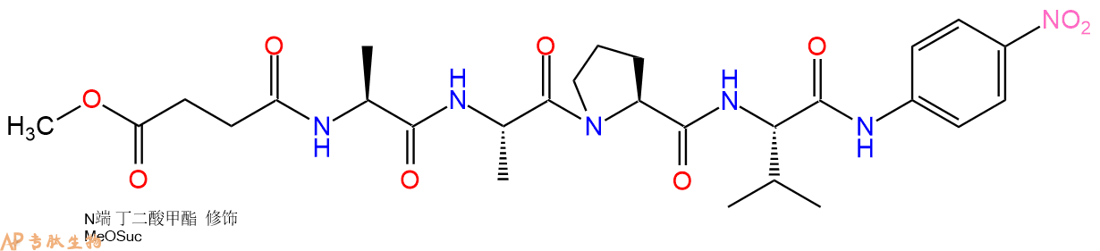 专肽生物产品四肽MeOSuc-Ala-Ala-Pro-Val-对硝基苯胺70967-90-7