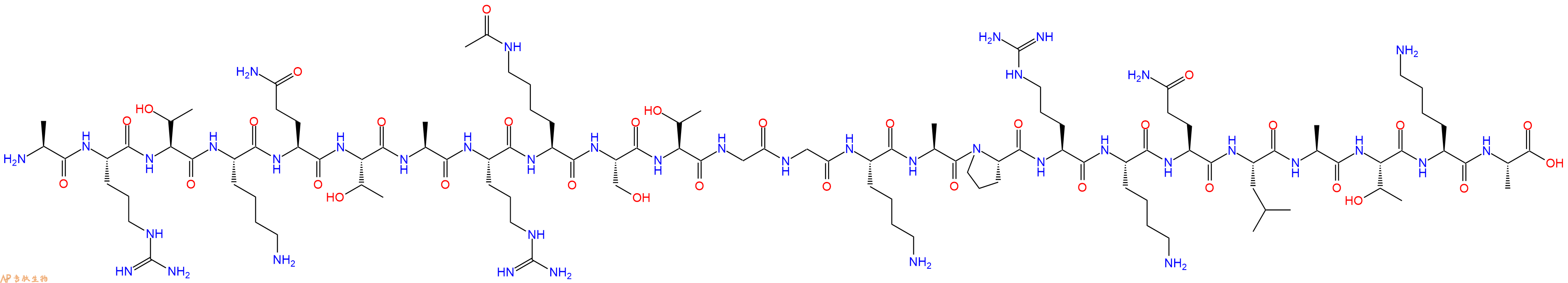 专肽生物产品组蛋白肽段[Lys(Ac)9]-Histone H3(1-24), H3K9(Ac)