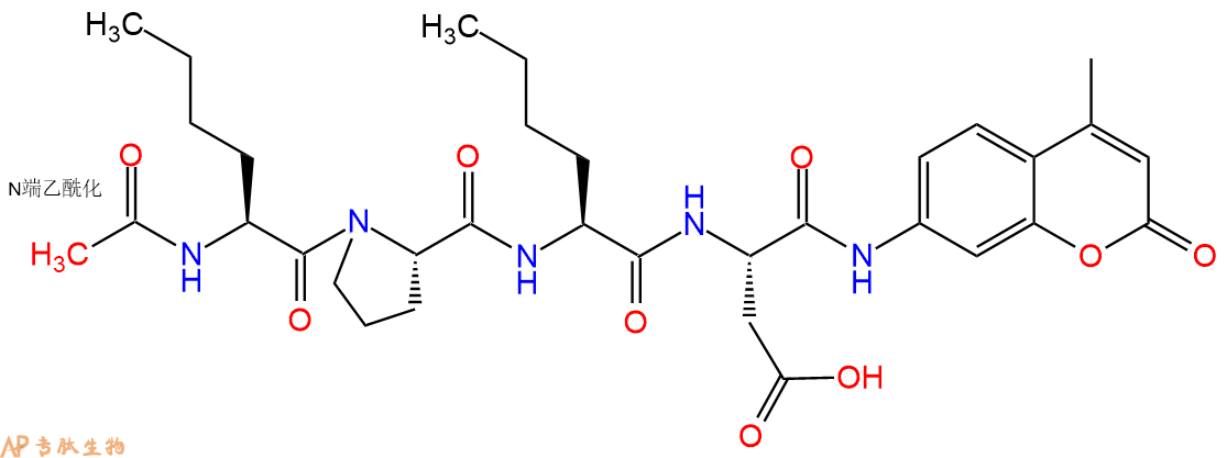 专肽生物产品蛋白酶体底物：Ac-Nle-Pro-Nle-Asp-7-氨基-4-甲基香豆素355140-49-7