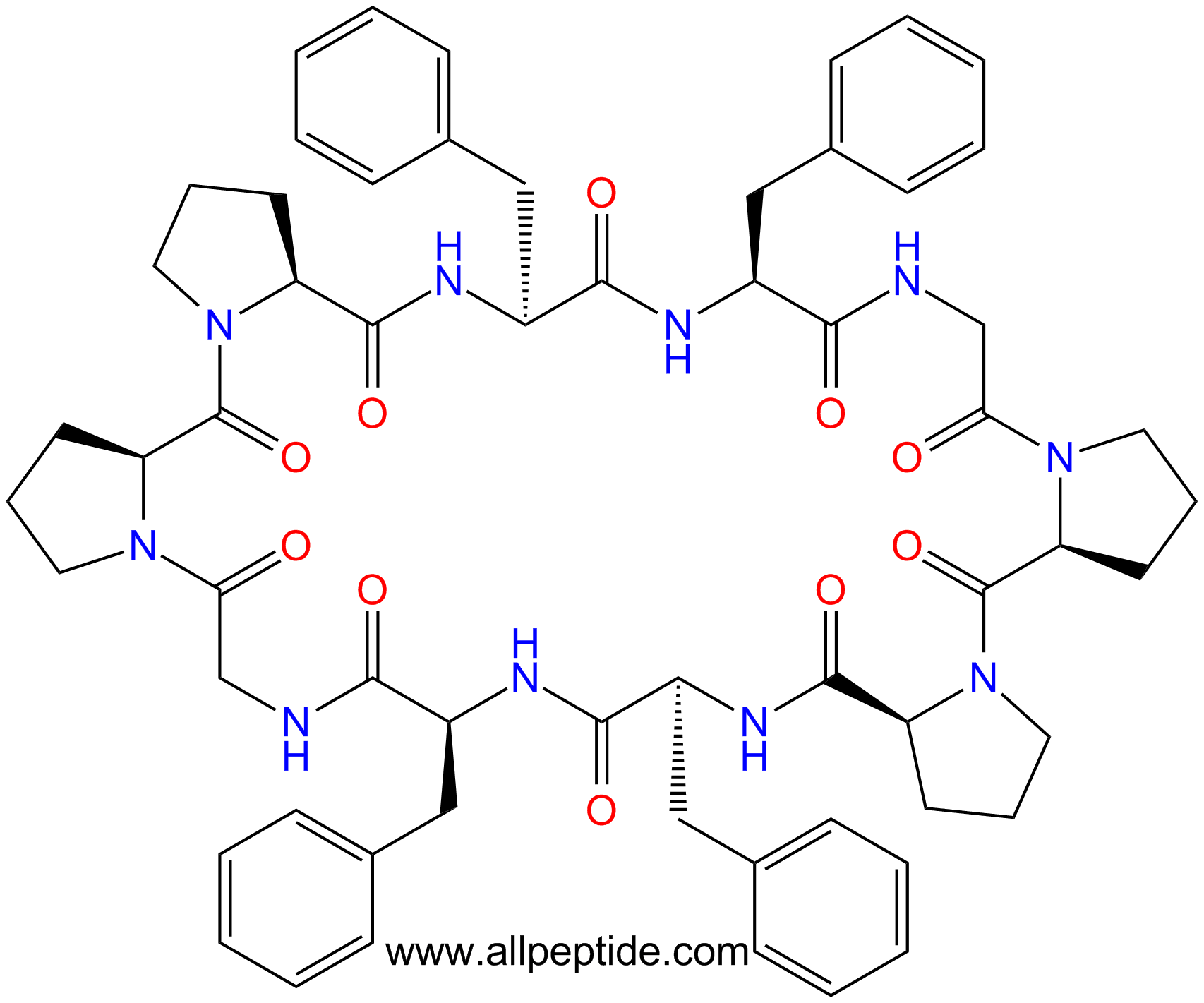 专肽生物产品cyclo(Pro-Pro-Phe-Phe-Gly-)2103025-46-3