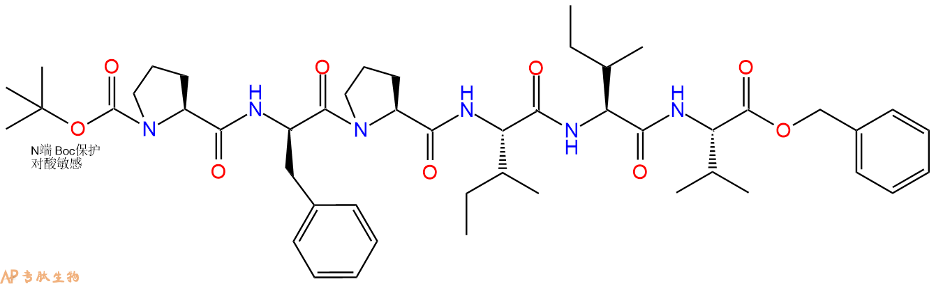 专肽生物产品六肽Boc-Pro-DPhe-Pro-Ile-Ile-Val-苄酯化156251-20-6