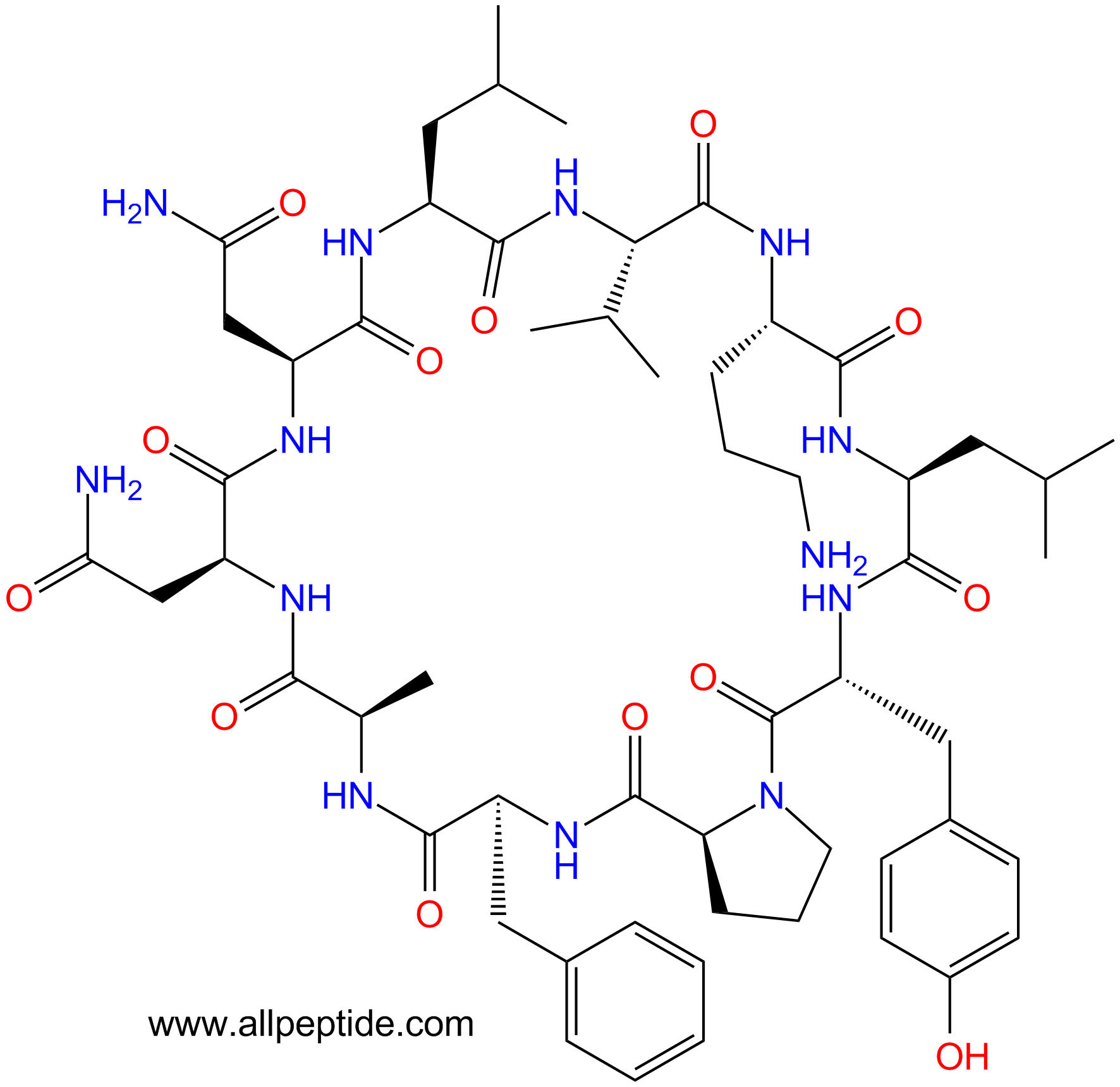 专肽生物产品cyclo(NLVOLdYPFdAN-)1235242-03-1