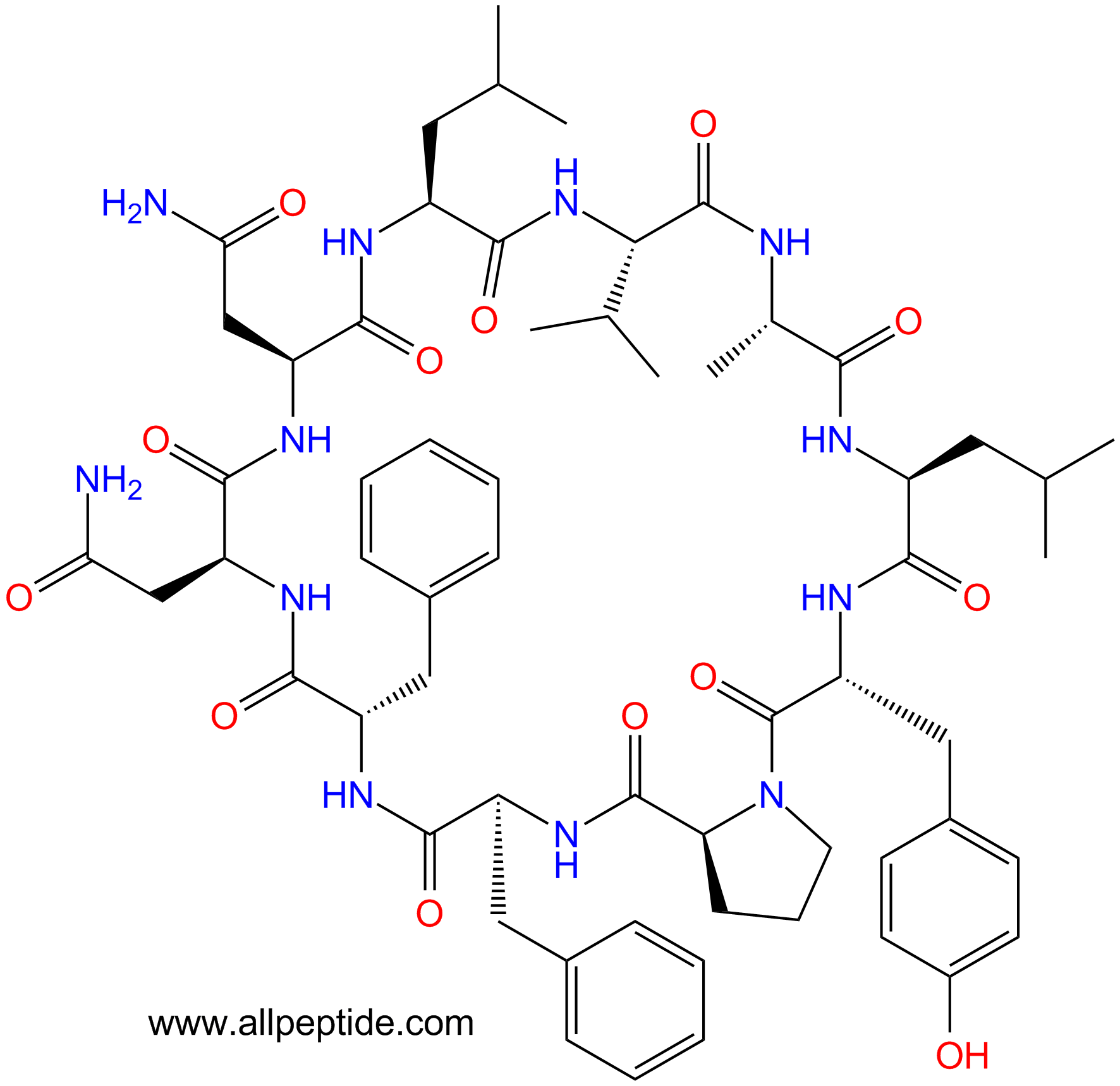 专肽生物产品cyclo(NLValdYPFdFN-)1235242-60-0