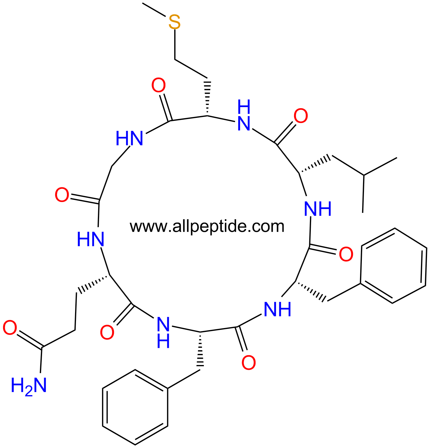 专肽生物产品环六肽c(Gln-Phe-Phe-Gly-Leu-Met-)101301-86-4