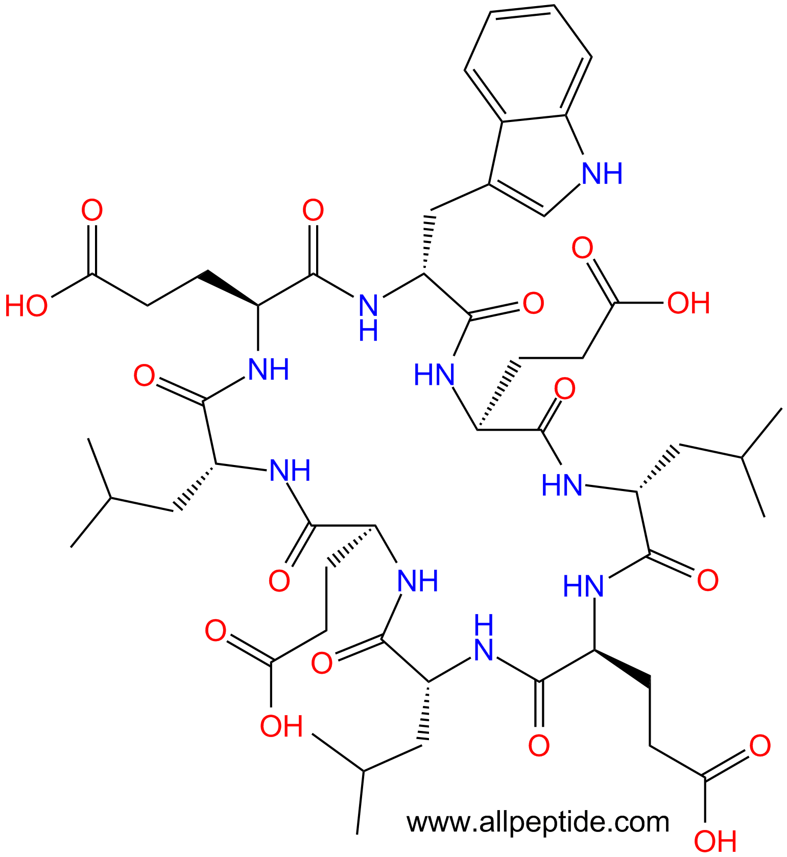 专肽生物产品八肽cyclo(E-DLeu-E-DLeu-E-DLeu-E-DTrp)(main chain cy1041431-83-7/1041431-84-8