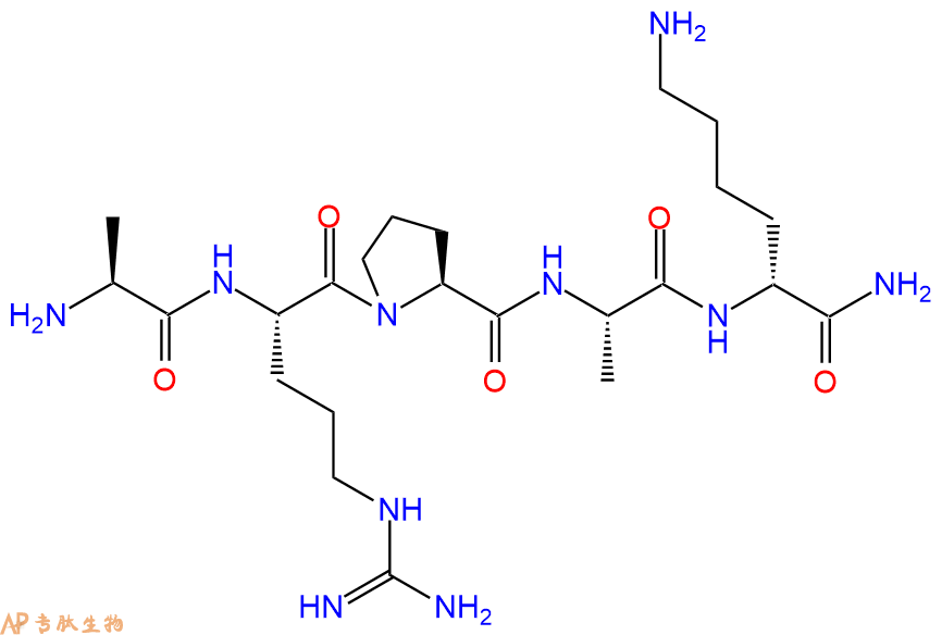专肽生物产品五肽Ala-Arg-Pro-Ala-DLys-NH284236-98-6