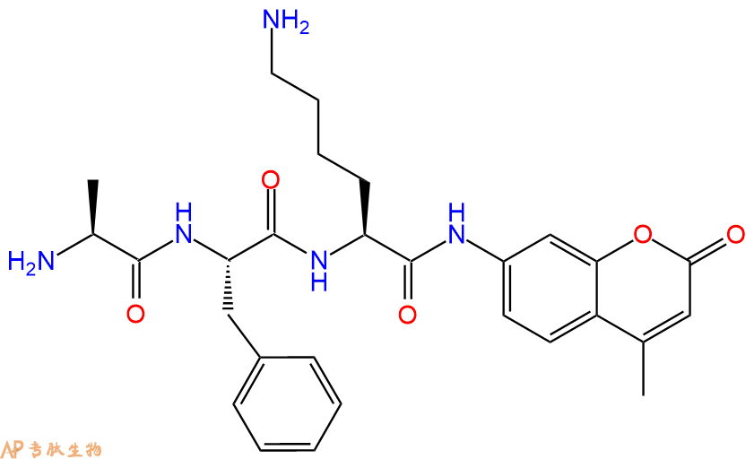 专肽生物产品三肽Ala-Phe-Lys-7-氨基-4-甲基香豆素,AFK-7-氨基-4-甲基香豆素120928-02-1
