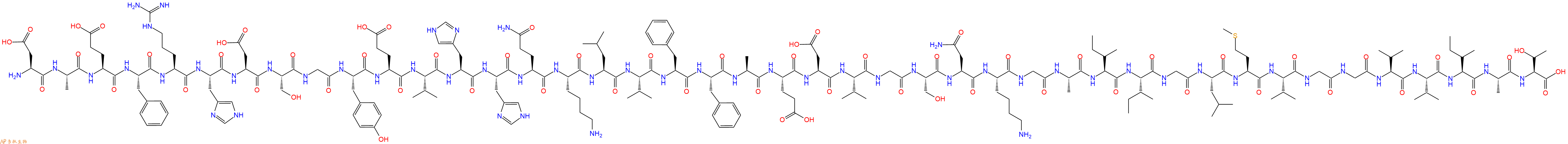 专肽生物产品淀粉肽β-Amyloid(1-43)、Aβ1-43134500-80-4