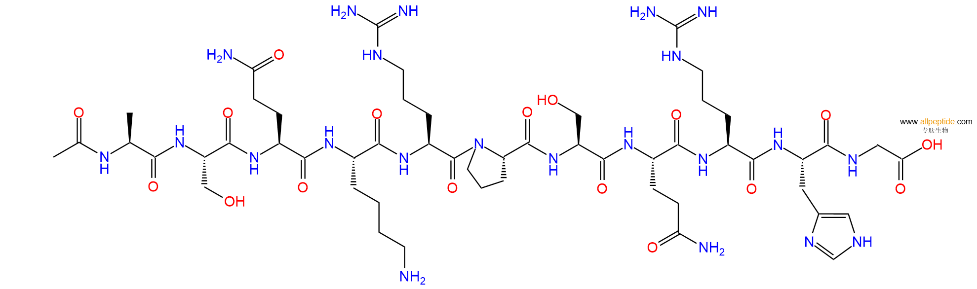 专肽生物产品ACETYL-MYELIN BASIC PROTEIN (135-145) (HUMAN)106128-98-7