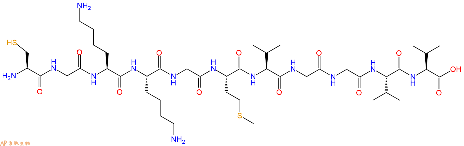 专肽生物产品淀粉肽Cys-Gly-Lys-Lys-Gly-Amyloid β-Protein (35-40) t1802078-24-5