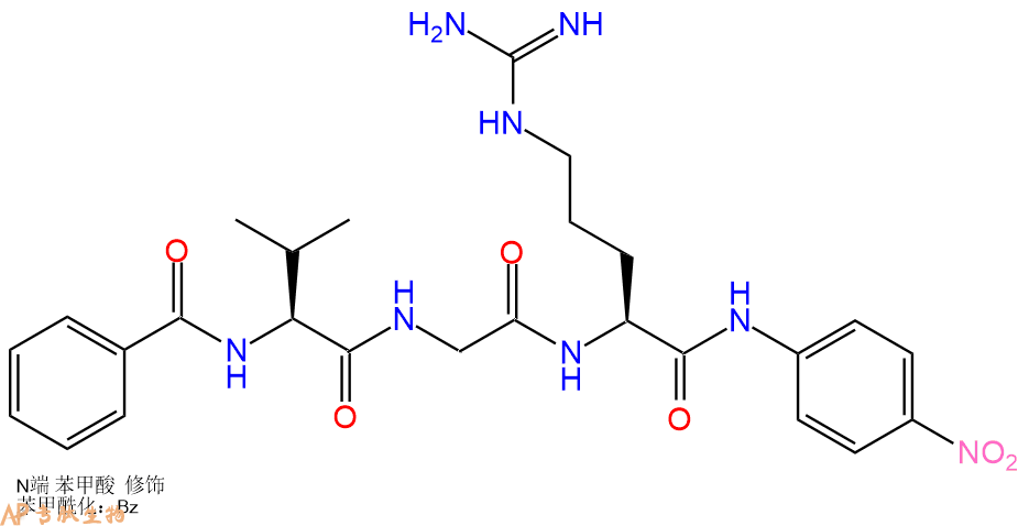 专肽生物产品三肽Bz-Val-Gly-Arg-对硝基苯胺64717-41-5