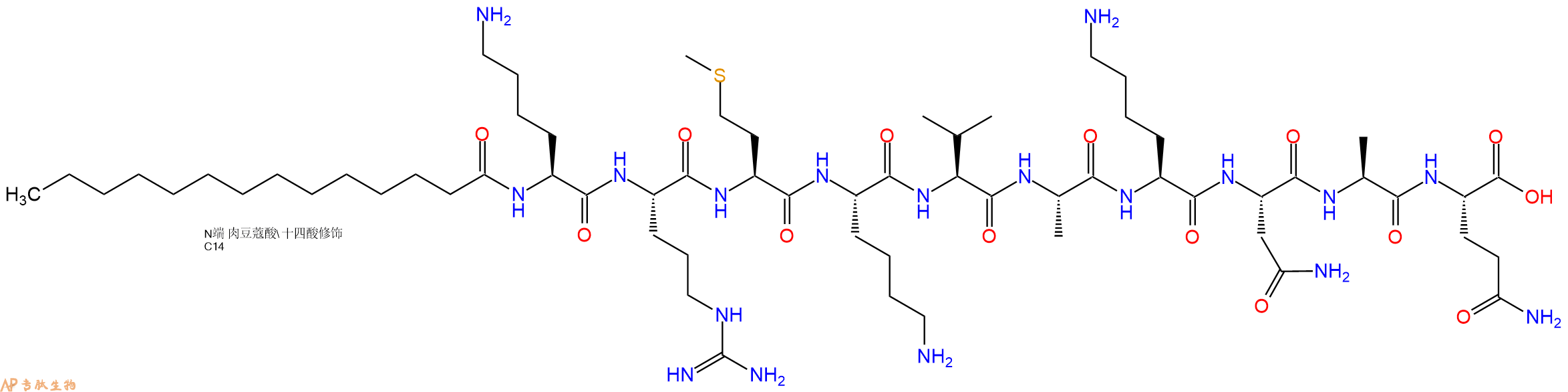 专肽生物产品Pep2m, myristoylated1423381-07-0