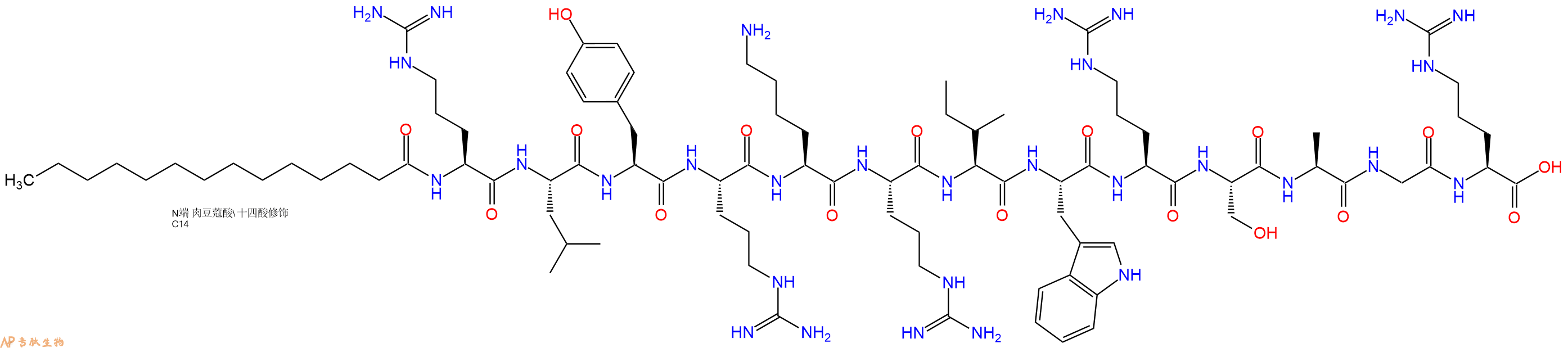 专肽生物产品PKMζ抑制剂：ZIP(Scrambled)、加扰控制肽908012-18-0/863987-12-6