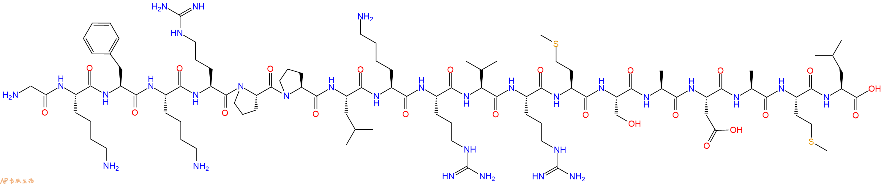 专肽生物产品十九肽GKFKRPPLKRVRMSADAML
