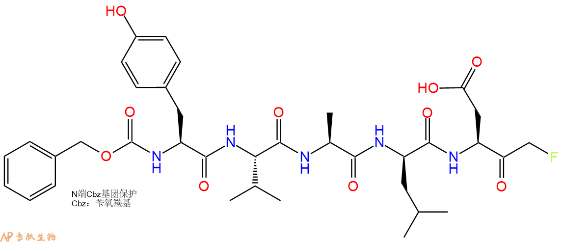 专肽生物产品五肽Cbz-Tyr-Val-Ala-DLeu-Asp-FMK