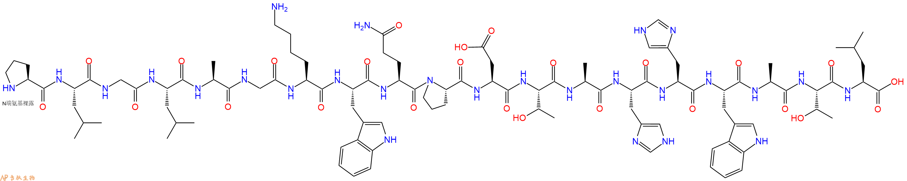 专肽生物产品十九肽PLGLAGKWQPDTAHHWATL