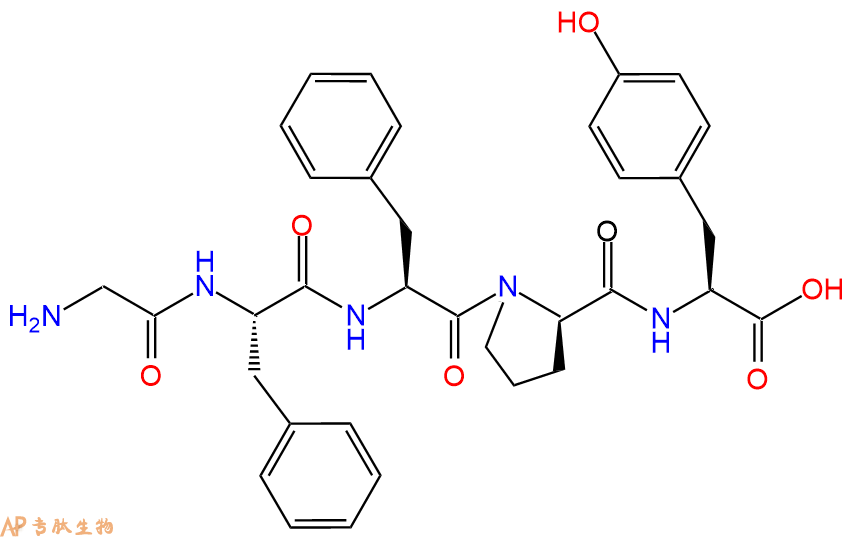 专肽生物产品五肽Gly-Phe-Phe-DPro-Tyr