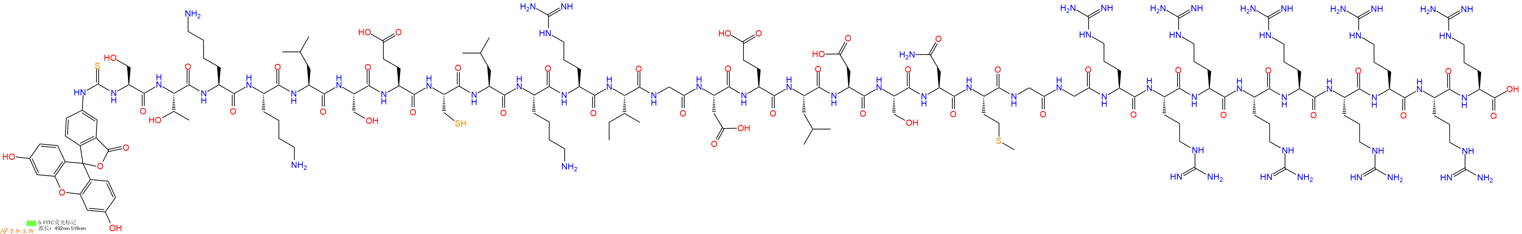 专肽生物产品FITC-BaxBH3-Gly-Gly-R9